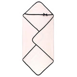 Hooded Towel - Blush with Bow: 100% Cotton / 29" SQ