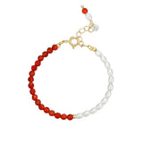 Lily Nily Red Agate Bead Bracelet