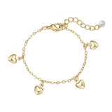 Lily Nily Heart Charm Bracelet Gold