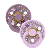 Bibs Liberty Camomile Mauve Pacifier set