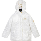Escada 71144 White Puffer Jacket W Hood