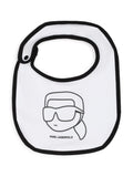 Karl Lagerfeld 0290 Footie Hat & Bib Set B&W