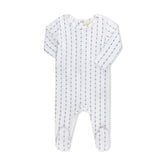 Inii Mini Star Striped Footie White