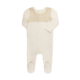 Inii Mini Scuba Contrast Overlay Footie Ecru