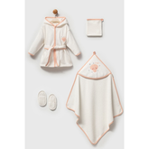 Omnis Pura Baby Girl Pearl Bathrobe Set