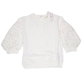 EMC CE2043 Stretch Fleece W Printed Tulle Sweatshirt