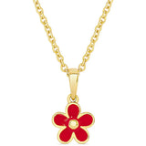 Lily Nily Flower Pendant Red