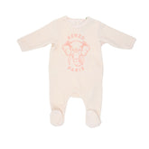 Kenzo Elephant Footie Bib & Hat Gift Set Pink