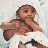 Hooded Towel - Hearts: 100% Cotton / 33" Square