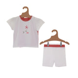RetroKid Baby Girl Set with Embroidered Detail Pink