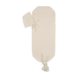 Peluche Pointelle Knit Cocoon And Bonnet Ivory