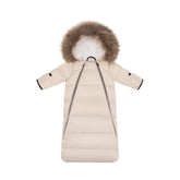 Ellabee Down Fur Snowsuit Beige