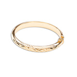CM Gold Plated Etched Baby Bangle