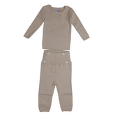 Kipp G2536 High Waisted Long Knit Set Stone