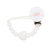 Doodle 0015 White Heart Paci Clip