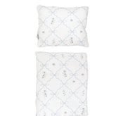 Petite Laure Baby Bedding Grid Floral Blue