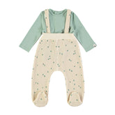 Babyclic Little Fruits Green Waffled Salopette + T-shirt
