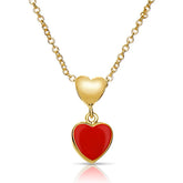Lily Nily Double Heart Pendant Red