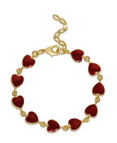 Lily Nily Heart Link Bracelet-Red
