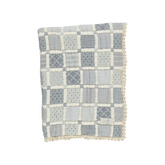 Bebe Organic Mai Baby Blanket Blue Patchwork