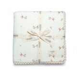 Milk Denmark Lace Edge Blanket Blossom Ivory