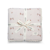 Milk Denmark Lace Edge Blanket Blossom Oat