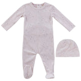Kipp Flying Ribbons Romper + Hat Set Pink