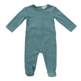 Kipp 3133 Embroidered Rib Romper Green