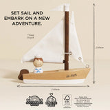 Le toy van Wooden Sailing Boat