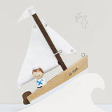 Le toy van Wooden Sailing Boat