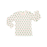 inii mini Apple logo patterned T-shirt