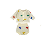 Bayiri Multicolor Lovely Cardigan & Bloomer Set