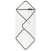 Stephen Baby Hooded towel-White with bow