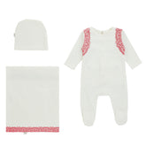 Cadeau 2423 Little Lace White Base Pink Ruffle