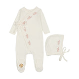 Mon Tresor 31U7 Embellished wrap Ivory/pink set