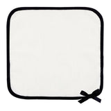 Stephen Baby Washcloth set-White with bow