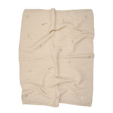 Peluche Floral Bird EMB Waffle Blanket Pink