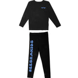 Zeebra kids Cobalt Blue Text Pajamas