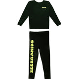 Zeebra kids Lime Text Pajamas