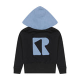 RetroKid Blacck Denim Hood Scuba Bomber