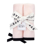 Stephen Baby Washcloth Set-Blush with bow