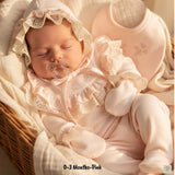 Omnis Pura Embroidered collar 5 Piece Set Beige 0-3M