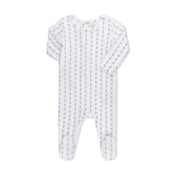 Inii Mini Star Striped Footie White