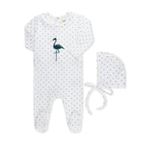 Inii Mini Flocking Flamingo Footie Teal