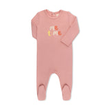 Inii Mini Me Time Applique Footie Coral