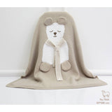 Thick Polar Bear Blanket, Special Design, Perfect Gift: Ivory