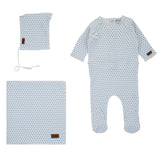 Cream Bebe Beagle Print White/Blue 3Pc 3M