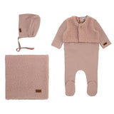 Cream bebe 2524 Sherpa Vest Mauve TMH Set 3M