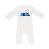 Coton Pompom 2460 Ivory Boys Bebe Footie