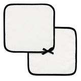 Stephen Baby Washcloth set-White with bow